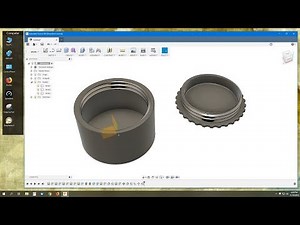 Fusion 360 Container with Lid and Male/Female threads with custom tolerances