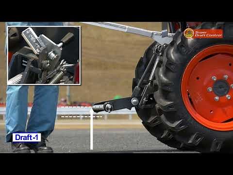 Kubota NeoStar -Adjusting the draft control lever in Draft 1