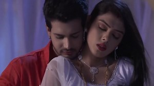 Romantic First Night moments of young Cute Couple