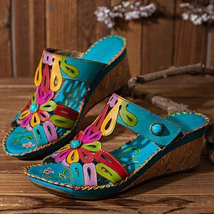 [Hot Item] Women Sandals New Summer Shoes Woman Plus Size Heels Sandals for Wedges Chaussure Femme Casual Bohemia Platform Shoes