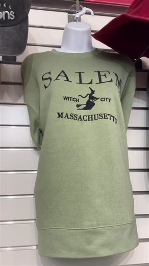 Ok.. place your bets… now that the applique crewnecks restocked, which color do you think is going to sell out first? 😛🧹 Make sure to get yours before they’re gone again.. open daily! www.moonsgiftshop.com #salemma #salemmass #witchvibes