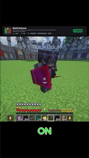 This Minecraft mod (Shield Statuses) makes you better at CPVP! (Must-Have!)