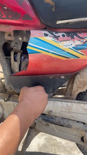 Old Lock Removed & New Side Cover Installed 🛠️”#shorts #bike