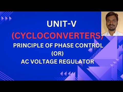 Principle of single phase control (or) AC voltage regulator
