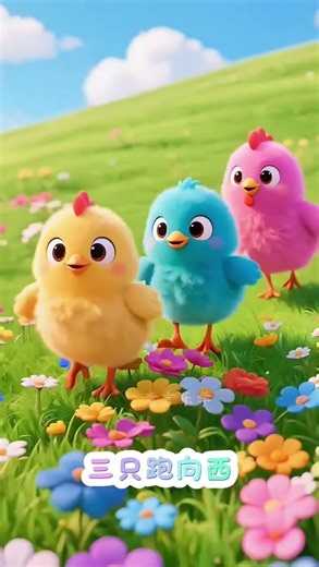 Early education children s song animation Seven Chicks One two three four five six seven s