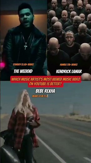Which Music Artist's Most Viewed Music Video On YouTube is Better?