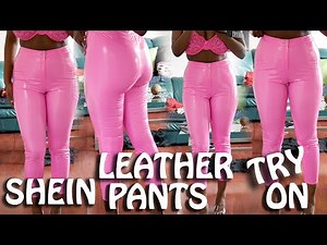 SHEIN HAUL || HOT PINK LEATHER PANTS TRY ON