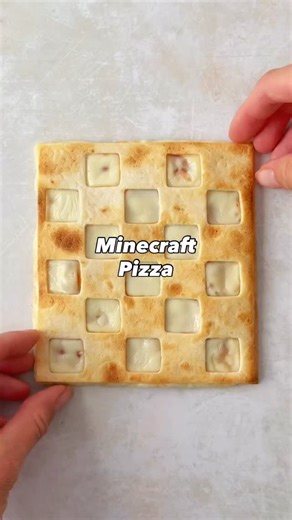Catherine Hellings | A fun pizza idea for all you Minecraft fans, this is easy and delcious! Just use tortillas cut into a square, then cut out a checkerboard... | Instagram
