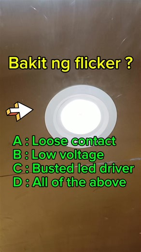 526K views · 1.2K reactions | Alin nga ba ang posibleng dahilan kung bakit ng flicker ang mga LED lights ? #electrician #control #power #technician #switch #wiring #engineering #fblifestyle #diy #electrical usually busted led driver dahilan pero posible dn all of the above choices kaya check nalang po lahat during troubleshooting | Electricians Guide | Facebook