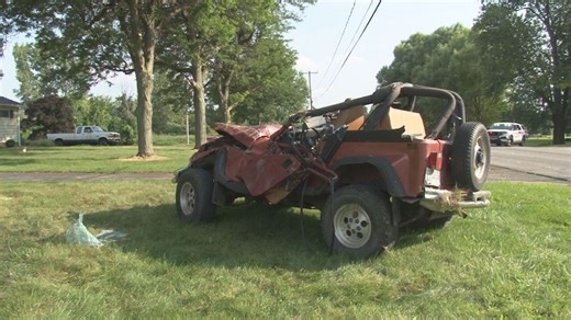 Police: Driver ejected from Jeep in rollover crash, survives due to not wearing seat belt