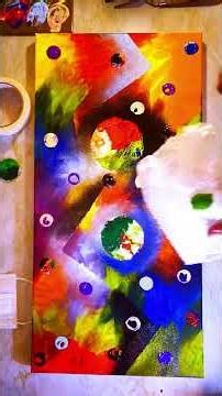 Modern Abstract Painting | Acrylics On Canvas | Colorful Art | Satisfying Cozy Nature Sounds