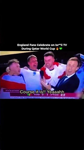 England Fan on Israeli TV 🔥😬 QATAR WORLD CUP #Shorts #WorldCup #Palestine