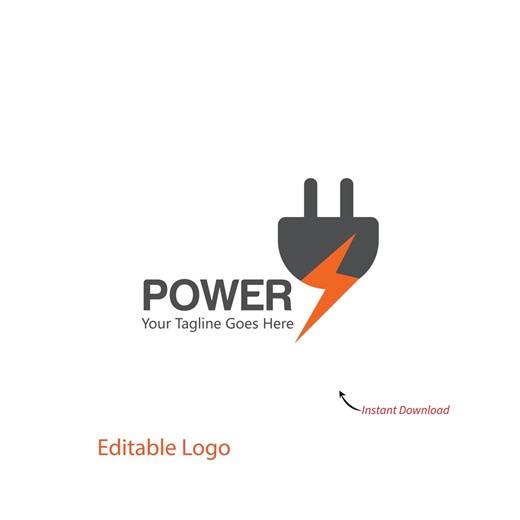 Modern Electrician Logo / Lightning Bolt Electrical Branding - Etsy