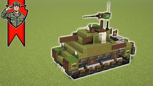 【MINECRAFT汽车教程系列】如何制造一辆二战时期美国陆军的(M4A3谢尔曼)中型坦克_游戏热门视频