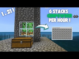 "Effortless Creeper Farm in Minecraft Bedrock 1.21 – Step-by-Step Guide!"