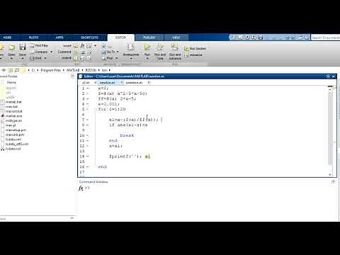 Newton Raphsonشرح طريقة نيوتن رافسون بالماتلاب