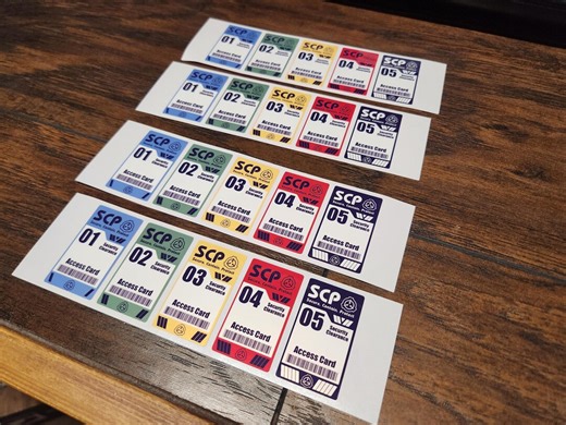 SCP Security Badge ID Access Card Sticker Sheet - Etsy