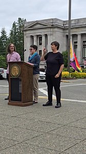 🚨 BREAKING: New video of Washington State Patrol Officers disrupting Pride Flag raising ceremony at Washington state Capitol. Today’s Progress Pride Flag raising at the Washington State Capitol was abruptly disrupted when a formation of Washington State Patrol (WSP) officers marched directly through the assembled crowd, interrupting a speech mid-sentence and alarming those in attendance. Video courtesy of Marianne Ozmune-Wells. | SGN: Seattle Gay News