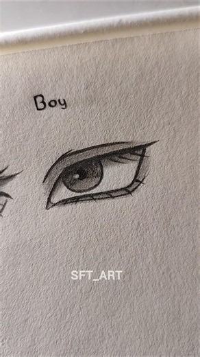 How to draw eyes ✨ Girl & Boy #art #tutorial #eyes #sketch #shorts