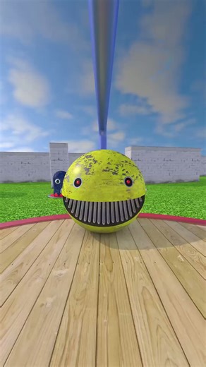 Robot Pacman vs robot ghost vs carousel #Shorts