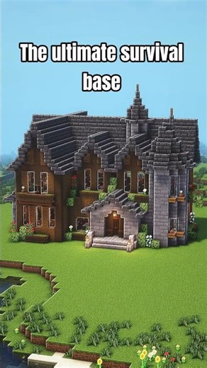 I Built the Ultimate Survival Mansion! 🏠✨ #minecraft #shorts