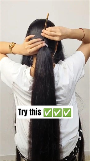 try this ✅ Easy Ponytail hairstyle 😍 #hair #hairstyle #hairstyletutorial #ponytail #shorts #ytshorts