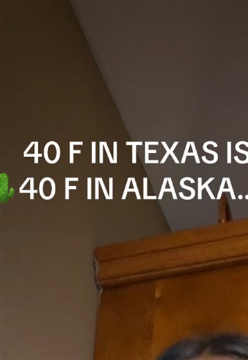 I just came from negative temperatures, so please explain why 40° in Texas has me questioning my entire life.❄️❄️ Not all cold is the same, and this is your reminder that dry cold and wet cold are two VERY different experiences. The humidity plus that aggressive Texas wind cuts straight through every layer like it’s personal. Add in the sudden drop from 80° to 40°, and yeah… this cold feels disrespectful. Where have you been the coldest, regardless of the number? #cold #winter #alaskawinter #ala