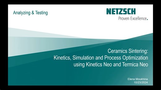 Ceramics Sintering: Kinetics, Simulation and Process Optimization Using the Kinetics Neo and Termica Neo Software