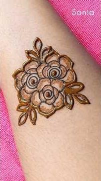 Easy Floral Mehndi Design 🌸 #mehndi #shorts