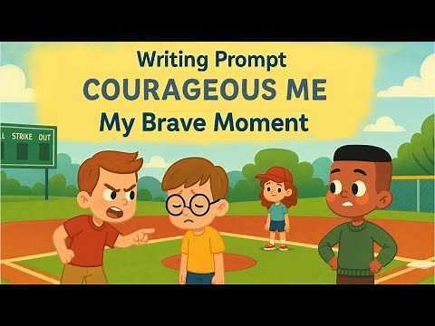 "Courageous Me: My Brave Moment" Writing Prompt for grades 2 - 5. A fun way to spark brave stories!