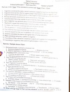 Mattu UniversityCollage of social sciencePolitical philosophy... | Filo