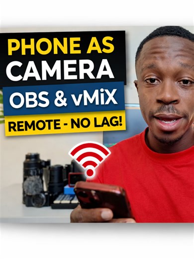 Connect your Phone as a camera Source in OBS & Vmix Remotely No lagging final Turn your phone into a PRO camera for OBS & vMix 📱🎥 No cables. No lag. Remote connection only 🚀 Perfect for: 🎬 Livestreaming ⛪ Church media 📡 Events & podcasts Full tutorial on YouTube ▶️ Follow for more streaming tips 💪 #OBS #vMix #PhoneAsCamera #LiveStreaming #NoLag #NaijaTech #MediaTips #ChurchStreaming #ContentCreator #TechTok