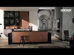Hacker Kitchen : AV 2045 grey marble - AV 7070 copper