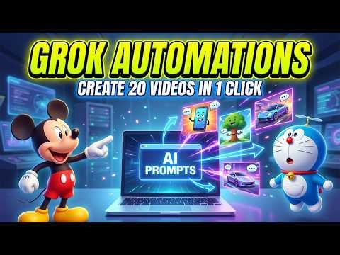 How I Generate Multiple AI Videos Automatically Using ChatGPT + Grok Automation