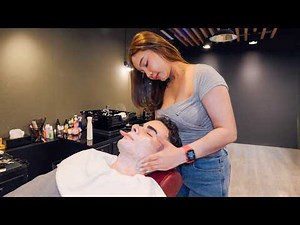 ASMR: Amazing 24$ Haircut and Shave by Lady Barber Bella