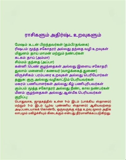 ராசிகளும் அதிர்ஷ்ட உறவுகளும் #suvanivarungalamastro