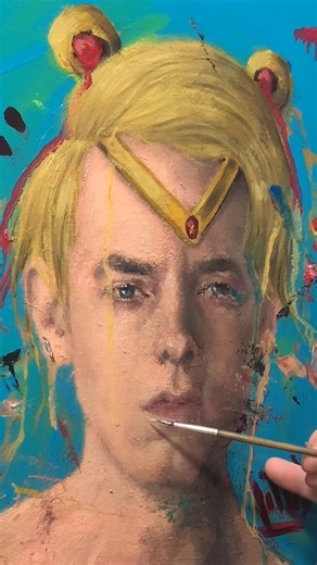 working on M's new album cover art. hope he digs it "sailor stan"#sailormoon #stan #eminem