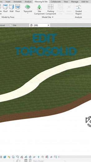 Membuat Jalan Setapak Menggunakan ToPosolid di Revit