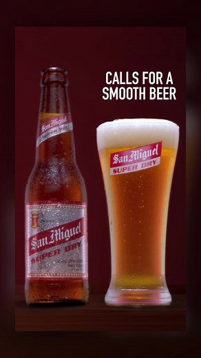 A smooth vibe calls for a smooth beer! Enjoy the clean and crisp taste of San Miguel Super Dry, brewed with 100% imported German hops. Drink Responsibly. ASC S0094P040324S #sanmiguelsuperdry #smoothbeer