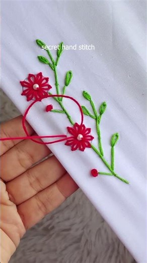 Hand made very easy unique pattern design for beginners #embroidery #shortsvideo