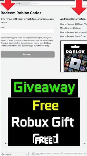 How to Redeem Roblox Gift card codes + FREE ROBUX Robux Giveaway #giveaway #roblox #robux #shorts