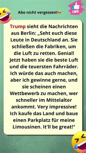 Trump über Deutschland: „Die teuersten Fahrräder der Welt“ #lustig #lachen