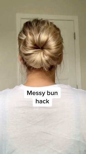 Lainey Ostrom on Instagram: "Low bun hack! This reminds me of sock buns I used to do back in the day! Full video is on my YouTube. You can search “laineymariebeauty how to low messy bun hack” and it will pop up ♥️ - #hairhack #littlegirlhairstyles #hairhacks101 #sockbun #donutbun #hairreelsofinsta #hairreelsidea #shorthairstyle #shorthairlove"