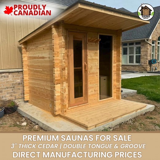 Built like a log cabin. Feels like a spa. 💪 3" Cedar Double Lock Joints = Unmatched Durability Perfect for: 🧖‍♂️ Deep heat sessions 🌨️ Harsh climates 🪓 Rustic lifestyles 📦 Custom sizes available – Book your build now! | Sauna Depot