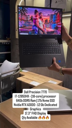 🔥Dell Precision 7770 | i7-12850HX 16 Core | 64GB DDR5 | RTX A3000 12GB | Powerful Mobile Workstation