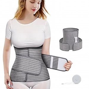 Abdominal Binder Post Surgery, Postpartum Belly Band – C Section Belly Binder Support Belt, Post Surgery Compression Garment, Stomach Wrap, Hernia Belt for Women & Men (Small S/M), 2-in-1