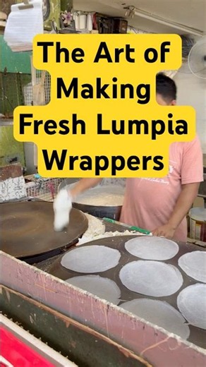 The Art of Making Fresh Lumpia Wrappers! #lumpia #lumpiawrapper