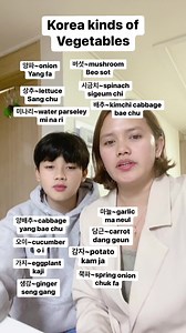 2.4K views · 138 reactions | Korean Vegetables,Learning simple and basic korean #fbreelsvideo #reelskorea #reels2023 #jungfamilytv #korean #koreanlearning #simplekorean #basickorean #koreanstudy #koreanbasic | Jung Family TV | Facebook