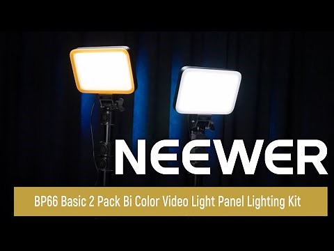 Introducing the NEEWER BP66 Basic 2 Pack Bi Color Video Light Panel Lighting Kit