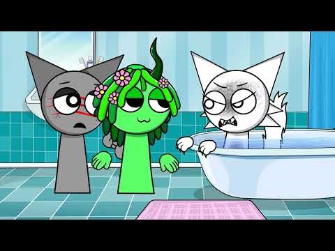 prunki HATES Bath Time 😂 | White Sprunki Gets Clean